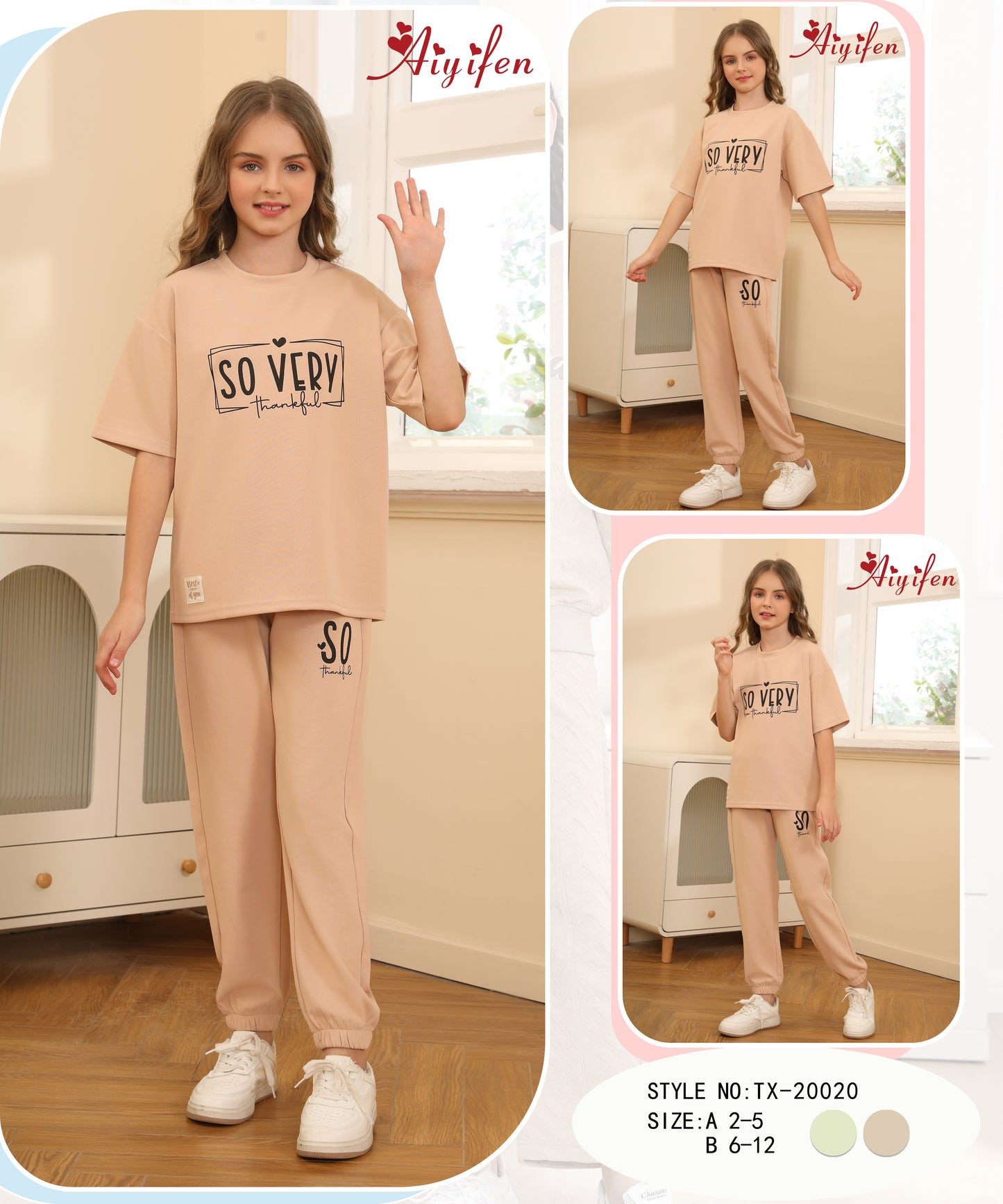 Girls summer pants set