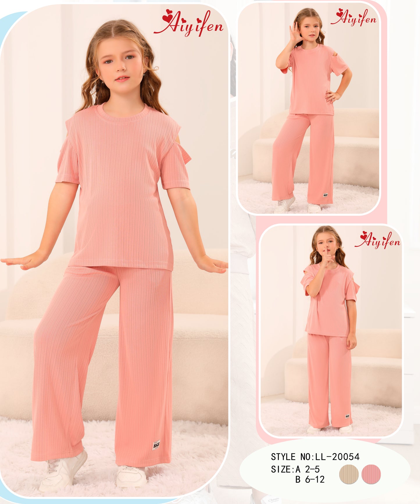 Girls summer pants set
